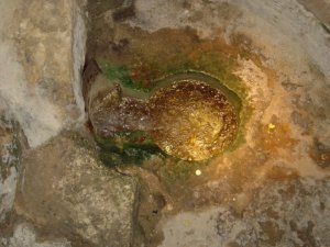 This is "Mary's well" in Nazareth. With no abundance of other wells in the area, it's deemed the most likely spot where the angel was described to have come to her to announce her upcoming motherhood to Jesus.